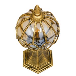 glo-00986-00986_5 GLOBOSTAR® ETOILE 00986 VINTAGE ΦΩΤΙΣΤΙΚΟ ΔΑΠΕΔΟΥ ΜΟΝΟΦΩΤΟ 1 X E27 ΜΠΡΟΝΖΕ ΧΡΥΣΟ ΜΕΤΑΛΛΙΚΟ