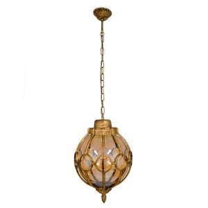 glo-00987-00987_2 GLOBOSTAR® ETOILE 00987 VINTAGE ΚΡΕΜΑΣΤΟ ΦΩΤΙΣΤΙΚΟ ΜΠΑΛΑ ΜΟΝΟΦΩΤΟ 1 X E27 IP20 ΜΠΡΟΥΤΖΙΝΟ 