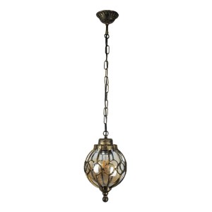 glo-00988-00988_3 GLOBOSTAR® ETOILE 00988 VINTAGE ΚΡΕΜΑΣΤΟ ΦΩΤΙΣΤΙΚΟ ΜΠΑΛΑ ΜΟΝΟΦΩΤΟ 1 X E27 IP20 ΜΠΡΟΥΤΖΙΝΟ 
