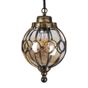 glo-00988-00988_4 GLOBOSTAR® ETOILE 00988 VINTAGE ΚΡΕΜΑΣΤΟ ΦΩΤΙΣΤΙΚΟ ΜΠΑΛΑ ΜΟΝΟΦΩΤΟ 1 X E27 IP20 ΜΠΡΟΥΤΖΙΝΟ 