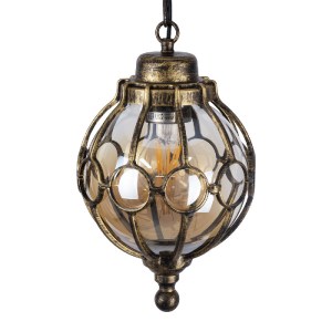 glo-00988-00988_6 GLOBOSTAR® ETOILE 00988 VINTAGE ΚΡΕΜΑΣΤΟ ΦΩΤΙΣΤΙΚΟ ΜΠΑΛΑ ΜΟΝΟΦΩΤΟ 1 X E27 IP20 ΜΠΡΟΥΤΖΙΝΟ 