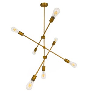 glo-00993-00993_0 GLOBOSTAR® ESTHER 00993 ΜΟΝΤΕΡΝΟ ΦΩΤΙΣΤΙΚΟ ΟΡΟΦΗΣ ΠΛΕΓΜΑ ΠΟΛΥΦΩΤΟ 7 X E27 IP20 ΧΡΥΣΟ ΜΕΤΑΛ