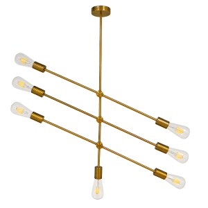 glo-00993-00993_4 GLOBOSTAR® ESTHER 00993 ΜΟΝΤΕΡΝΟ ΦΩΤΙΣΤΙΚΟ ΟΡΟΦΗΣ ΠΛΕΓΜΑ ΠΟΛΥΦΩΤΟ 7 X E27 IP20 ΧΡΥΣΟ ΜΕΤΑΛ