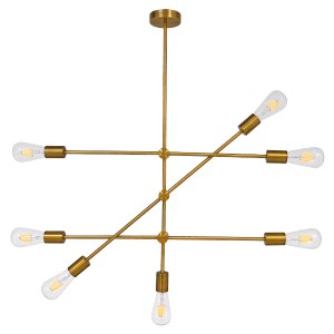 glo-00993-00993_6 GLOBOSTAR® ESTHER 00993 ΜΟΝΤΕΡΝΟ ΦΩΤΙΣΤΙΚΟ ΟΡΟΦΗΣ ΠΛΕΓΜΑ ΠΟΛΥΦΩΤΟ 7 X E27 IP20 ΧΡΥΣΟ ΜΕΤΑΛ