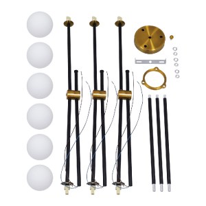 glo-00994-00994_10 GLOBOSTAR® VELVET 00994 ΜΟΝΤΕΡΝΟ ΦΩΤΙΣΤΙΚΟ ΟΡΟΦΗΣ ΠΛΕΓΜΑ ΠΟΛΥΦΩΤΟ 6 X G9 IP20 ΜΑΥΡΟ & ΧΡΥΣ