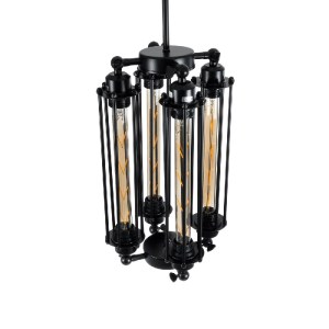 glo-01013-01013_7 GLOBOSTAR® TUBING 01013 VINTAGE ΚΡΕΜΑΣΤΟ ΦΩΤΙΣΤΙΚΟ ΠΛΕΓΜΑ ΠΟΛΥΦΩΤΟ 4 X E27 IP20 ΜΑΥΡΟ ΜΕΤΑ