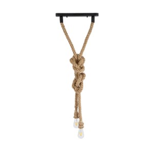glo-01019-01019_4 GLOBOSTAR® ROPE 01019 VINTAGE ΚΡΕΜΑΣΤΟ ΦΩΤΙΣΤΙΚΟ ΑΝΑΡΤΗΣΗ ΔΙΦΩΤΟ 2 X E27 IP20 ΜΠΕΖ ΣΧΟΙΝΙ 