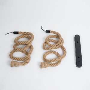 glo-01019-01019_9 GLOBOSTAR® ROPE 01019 VINTAGE ΚΡΕΜΑΣΤΟ ΦΩΤΙΣΤΙΚΟ ΑΝΑΡΤΗΣΗ ΔΙΦΩΤΟ 2 X E27 IP20 ΜΠΕΖ ΣΧΟΙΝΙ 