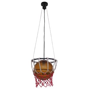glo-01027-01027_005 GLOBOSTAR® NBA 01027 ΜΟΝΤΕΡΝΟ ΚΡΕΜΑΣΤΟ ΦΩΤΙΣΤΙΚΟ ΜΠΑΛΑ ΜΟΝΟΦΩΤΟ 1 X E27 IP20 ΠΟΡΤΟΚΑΛΙ & Μ
