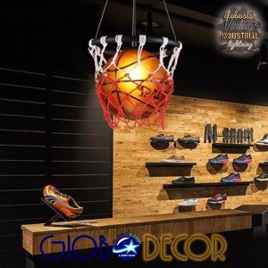 glo-01027-01027_10 GLOBOSTAR® NBA 01027 ΜΟΝΤΕΡΝΟ ΚΡΕΜΑΣΤΟ ΦΩΤΙΣΤΙΚΟ ΜΠΑΛΑ ΜΟΝΟΦΩΤΟ 1 X E27 IP20 ΠΟΡΤΟΚΑΛΙ & Μ