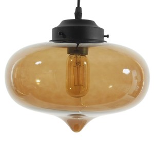glo-01029-10001029_3 GLOBOSTAR® QUINN 01029 VINTAGE ΚΡΕΜΑΣΤΟ ΦΩΤΙΣΤΙΚΟ ΑΝΑΡΤΗΣΗ ΜΟΝΟΦΩΤΟ 1 X E27 IP20 ΜΕΛΙ ΓΥΑΛ