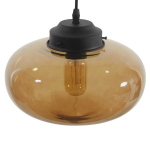 glo-01029-10001029_4 GLOBOSTAR® QUINN 01029 VINTAGE ΚΡΕΜΑΣΤΟ ΦΩΤΙΣΤΙΚΟ ΑΝΑΡΤΗΣΗ ΜΟΝΟΦΩΤΟ 1 X E27 IP20 ΜΕΛΙ ΓΥΑΛ