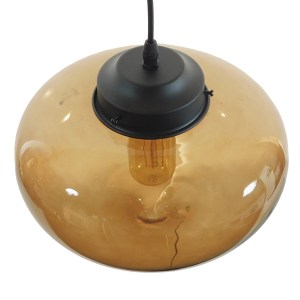 glo-01029-10001029_5 GLOBOSTAR® QUINN 01029 VINTAGE ΚΡΕΜΑΣΤΟ ΦΩΤΙΣΤΙΚΟ ΑΝΑΡΤΗΣΗ ΜΟΝΟΦΩΤΟ 1 X E27 IP20 ΜΕΛΙ ΓΥΑΛ
