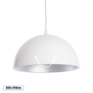 glo-01030-01030_0 GLOBOSTAR® CHIME 01030 ΜΟΝΤΕΡΝΟ ΚΡΕΜΑΣΤΟ ΦΩΤΙΣΤΙΚΟ ΚΑΜΠΑΝΑ ΜΟΝΟΦΩΤΟ 1 X E27 IP20 ΛΕΥΚΟ ΜΕΤ