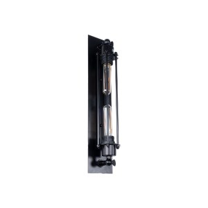 glo-01033-01033_2 GLOBOSTAR® TUBULAR 01033 VINTAGE ΕΠΙΤΟΙΧΙΟ ΦΩΤΙΣΤΙΚΟ ΑΠΛΙΚΑ ΔΙΦΩΤΟ 2 X E27 IP20 ΜΑΥΡΟ ΜΕΤΑ