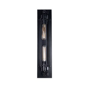 glo-01033-01033_4 GLOBOSTAR® TUBULAR 01033 VINTAGE ΕΠΙΤΟΙΧΙΟ ΦΩΤΙΣΤΙΚΟ ΑΠΛΙΚΑ ΔΙΦΩΤΟ 2 X E27 IP20 ΜΑΥΡΟ ΜΕΤΑ