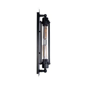 glo-01033-01033_5 GLOBOSTAR® TUBULAR 01033 VINTAGE ΕΠΙΤΟΙΧΙΟ ΦΩΤΙΣΤΙΚΟ ΑΠΛΙΚΑ ΔΙΦΩΤΟ 2 X E27 IP20 ΜΑΥΡΟ ΜΕΤΑ