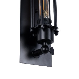 glo-01033-01033_6 GLOBOSTAR® TUBULAR 01033 VINTAGE ΕΠΙΤΟΙΧΙΟ ΦΩΤΙΣΤΙΚΟ ΑΠΛΙΚΑ ΔΙΦΩΤΟ 2 X E27 IP20 ΜΑΥΡΟ ΜΕΤΑ