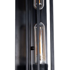 glo-01033-01033_7 GLOBOSTAR® TUBULAR 01033 VINTAGE ΕΠΙΤΟΙΧΙΟ ΦΩΤΙΣΤΙΚΟ ΑΠΛΙΚΑ ΔΙΦΩΤΟ 2 X E27 IP20 ΜΑΥΡΟ ΜΕΤΑ