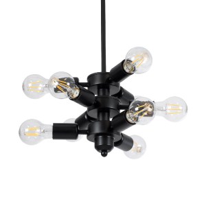 glo-01035-01035_5 GLOBOSTAR® DELIR 01035 ΜΟΝΤΕΡΝΟ ΦΩΤΙΣΤΙΚΟ ΟΡΟΦΗΣ ΠΛΕΓΜΑ ΠΟΛΥΦΩΤΟ 9 X E27 IP20 ΜΑΥΡΟ ΜΕΤΑΛΛ