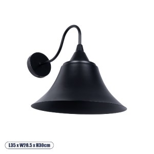 glo-01038-01038_0 GLOBOSTAR® BELL 01038 VINTAGE ΕΠΙΤΟΙΧΙΟ ΦΩΤΙΣΤΙΚΟ ΑΠΛΙΚΑ ΜΟΝΟΦΩΤΟ 1 X E27 IP20 ΜΑΥΡΟ ΜΕΤΑΛ