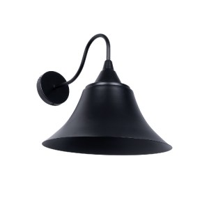 glo-01038-01038_2 GLOBOSTAR® BELL 01038 VINTAGE ΕΠΙΤΟΙΧΙΟ ΦΩΤΙΣΤΙΚΟ ΑΠΛΙΚΑ ΜΟΝΟΦΩΤΟ 1 X E27 IP20 ΜΑΥΡΟ ΜΕΤΑΛ