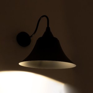 glo-01038-01038_3 GLOBOSTAR® BELL 01038 VINTAGE ΕΠΙΤΟΙΧΙΟ ΦΩΤΙΣΤΙΚΟ ΑΠΛΙΚΑ ΜΟΝΟΦΩΤΟ 1 X E27 IP20 ΜΑΥΡΟ ΜΕΤΑΛ