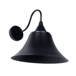 glo-01038-01038_6 GLOBOSTAR® BELL 01038 VINTAGE ΕΠΙΤΟΙΧΙΟ ΦΩΤΙΣΤΙΚΟ ΑΠΛΙΚΑ ΜΟΝΟΦΩΤΟ 1 X E27 IP20 ΜΑΥΡΟ ΜΕΤΑΛ