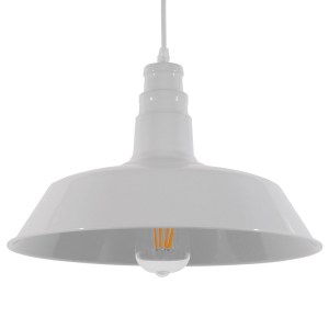 glo-01043-01043_0 GLOBOSTAR® RAY 01043 VINTAGE ΚΡΕΜΑΣΤΟ ΦΩΤΙΣΤΙΚΟ ΚΑΜΠΑΝΑ ΜΟΝΟΦΩΤΟ 1 X E27 IP20 ΛΕΥΚΟ ΜΕΤΑΛΛ