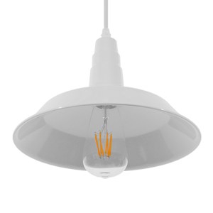 glo-01044-01044_5 GLOBOSTAR® RAY 01044 VINTAGE ΚΡΕΜΑΣΤΟ ΦΩΤΙΣΤΙΚΟ ΚΑΜΠΑΝΑ ΜΟΝΟΦΩΤΟ 1 X E27 IP20 ΛΕΥΚΟ ΜΕΤΑΛΛ