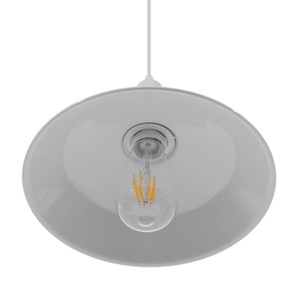 glo-01044-01044_6 GLOBOSTAR® RAY 01044 VINTAGE ΚΡΕΜΑΣΤΟ ΦΩΤΙΣΤΙΚΟ ΚΑΜΠΑΝΑ ΜΟΝΟΦΩΤΟ 1 X E27 IP20 ΛΕΥΚΟ ΜΕΤΑΛΛ