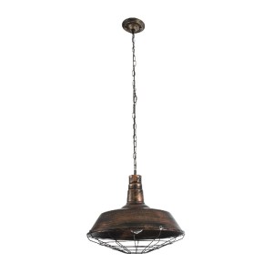 glo-01045-01045_4 GLOBOSTAR® BARN 01045 VINTAGE ΚΡΕΜΑΣΤΟ ΦΩΤΙΣΤΙΚΟ ΚΑΜΠΑΝΑ ΜΟΝΟΦΩΤΟ 1 X E27 IP20 ΧΑΛΚΙΝΟ ΜΕΤ