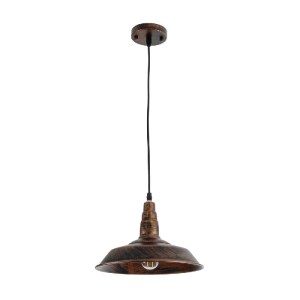 glo-01047-01047_4 GLOBOSTAR® RAY 01047 VINTAGE ΚΡΕΜΑΣΤΟ ΦΩΤΙΣΤΙΚΟ ΚΑΜΠΑΝΑ ΜΟΝΟΦΩΤΟ 1 X E27 IP20 ΧΑΛΚΙΝΟ ΜΕΤΑ