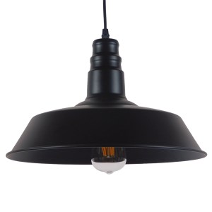 glo-01049-01049_002 GLOBOSTAR® RAY 01049 VINTAGE ΚΡΕΜΑΣΤΟ ΦΩΤΙΣΤΙΚΟ ΚΑΜΠΑΝΑ ΜΟΝΟΦΩΤΟ 1 X E27 IP20 ΜΑΥΡΟ ΜΕΤΑΛΛ
