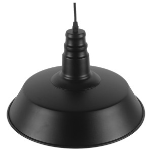 glo-01049-01049_4 GLOBOSTAR® RAY 01049 VINTAGE ΚΡΕΜΑΣΤΟ ΦΩΤΙΣΤΙΚΟ ΚΑΜΠΑΝΑ ΜΟΝΟΦΩΤΟ 1 X E27 IP20 ΜΑΥΡΟ ΜΕΤΑΛΛ