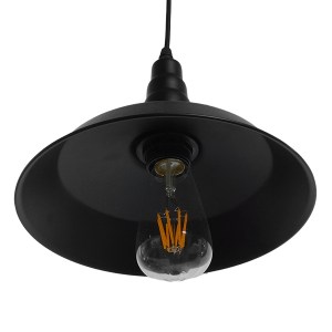 glo-01050-01050_6 GLOBOSTAR® RAY 01050 VINTAGE ΚΡΕΜΑΣΤΟ ΦΩΤΙΣΤΙΚΟ ΚΑΜΠΑΝΑ ΜΟΝΟΦΩΤΟ 1 X E27 IP20 ΜΑΥΡΟ ΜΕΤΑΛΛ