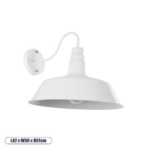 glo-01051-01051_0 GLOBOSTAR® SORD 01051 VINTAGE ΕΠΙΤΟΙΧΙΟ ΦΩΤΙΣΤΙΚΟ ΑΠΛΙΚΑ ΜΟΝΟΦΩΤΟ 1 X E27 IP20 ΛΕΥΚΟ ΜΕΤΑΛ