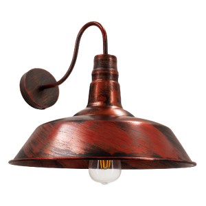 glo-01052-01052_00 GLOBOSTAR® SORD 01052 VINTAGE ΕΠΙΤΟΙΧΙΟ ΦΩΤΙΣΤΙΚΟ ΑΠΛΙΚΑ ΜΟΝΟΦΩΤΟ 1 X E27 IP20 ΧΑΛΚΙΝΟ ΜΕΤ