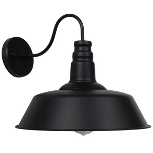 glo-01053-01053_003 GLOBOSTAR® SORD 01053 VINTAGE ΕΠΙΤΟΙΧΙΟ ΦΩΤΙΣΤΙΚΟ ΑΠΛΙΚΑ ΜΟΝΟΦΩΤΟ 1 X E27 IP20 ΜΑΥΡΟ ΜΕΤΑΛ