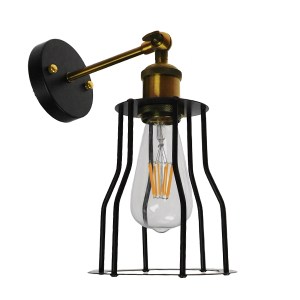 glo-01054-01054_0_0 GLOBOSTAR® CATEL 01054 VINTAGE ΕΠΙΤΟΙΧΙΟ ΦΩΤΙΣΤΙΚΟ ΑΠΛΙΚΑ ΜΟΝΟΦΩΤΟ 1 X E27 IP20 ΜΑΥΡΟ & ΧΡ