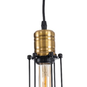 glo-01057-01057_8 GLOBOSTAR® KLECE 01057 VINTAGE ΚΡΕΜΑΣΤΟ ΦΩΤΙΣΤΙΚΟ ΑΝΑΡΤΗΣΗ ΜΟΝΟΦΩΤΟ 1 X E27 IP20 ΜΑΥΡΟ & Χ