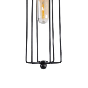 glo-01057-01057_9 GLOBOSTAR® KLECE 01057 VINTAGE ΚΡΕΜΑΣΤΟ ΦΩΤΙΣΤΙΚΟ ΑΝΑΡΤΗΣΗ ΜΟΝΟΦΩΤΟ 1 X E27 IP20 ΜΑΥΡΟ & Χ