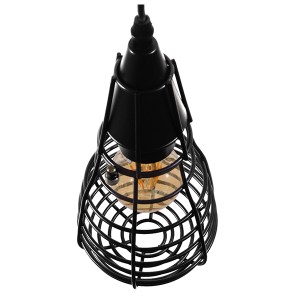 glo-01058-01058_5 GLOBOSTAR® ALDO 01058 VINTAGE ΚΡΕΜΑΣΤΟ ΦΩΤΙΣΤΙΚΟ ΠΛΕΓΜΑ ΜΟΝΟΦΩΤΟ 1 X E27 IP20 ΜΑΥΡΟ ΜΕΤΑΛΛ