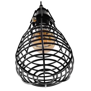 glo-01058-01058_6 GLOBOSTAR® ALDO 01058 VINTAGE ΚΡΕΜΑΣΤΟ ΦΩΤΙΣΤΙΚΟ ΠΛΕΓΜΑ ΜΟΝΟΦΩΤΟ 1 X E27 IP20 ΜΑΥΡΟ ΜΕΤΑΛΛ