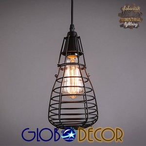 glo-01059-01059_7 GLOBOSTAR® DROPS 01059 VINTAGE ΚΡΕΜΑΣΤΟ ΦΩΤΙΣΤΙΚΟ ΠΛΕΓΜΑ ΠΟΛΥΦΩΤΟ 6 X E27 IP20 ΜΑΥΡΟ ΜΕΤΑΛ