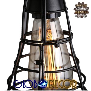 glo-01059-95a37f_01058_2 GLOBOSTAR® DROPS 01059 VINTAGE ΚΡΕΜΑΣΤΟ ΦΩΤΙΣΤΙΚΟ ΠΛΕΓΜΑ ΠΟΛΥΦΩΤΟ 6 X E27 IP20 ΜΑΥΡΟ ΜΕΤΑΛ
