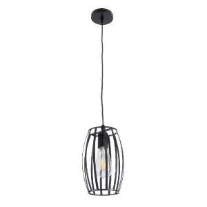 glo-01062-01062_4 GLOBOSTAR® ZEBRA 01062 VINTAGE ΚΡΕΜΑΣΤΟ ΦΩΤΙΣΤΙΚΟ ΠΛΕΓΜΑ ΜΟΝΟΦΩΤΟ 1 X E27 IP20 ΜΑΥΡΟ ΜΕΤΑΛ