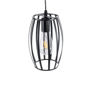 glo-01062-01062_7 GLOBOSTAR® ZEBRA 01062 VINTAGE ΚΡΕΜΑΣΤΟ ΦΩΤΙΣΤΙΚΟ ΠΛΕΓΜΑ ΜΟΝΟΦΩΤΟ 1 X E27 IP20 ΜΑΥΡΟ ΜΕΤΑΛ