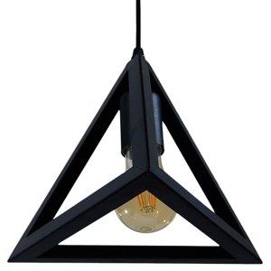 glo-01063-01063_0010 GLOBOSTAR® TRIANGLE 01063 ΜΟΝΤΕΡΝΟ ΚΡΕΜΑΣΤΟ ΦΩΤΙΣΤΙΚΟ ΑΝΑΡΤΗΣΗ ΜΟΝΟΦΩΤΟ 1 X E27 IP20 ΜΑΥΡΟ