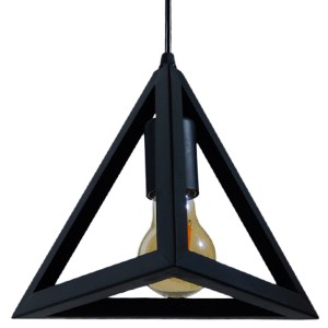 glo-01063-01063_0011 GLOBOSTAR® TRIANGLE 01063 ΜΟΝΤΕΡΝΟ ΚΡΕΜΑΣΤΟ ΦΩΤΙΣΤΙΚΟ ΑΝΑΡΤΗΣΗ ΜΟΝΟΦΩΤΟ 1 X E27 IP20 ΜΑΥΡΟ